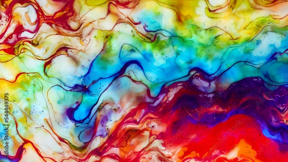 Fototapeta premium illustration of a liquid marble