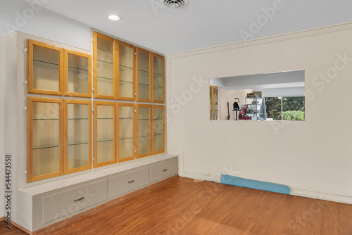 Living room with fireplace