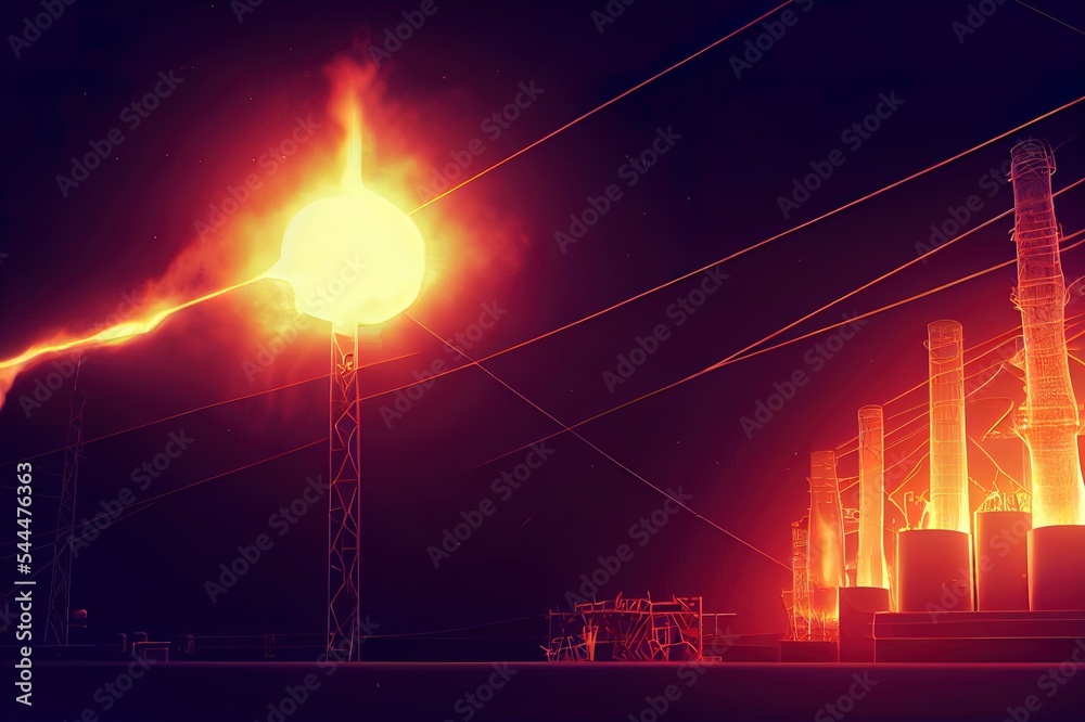 Fototapeta premium Strong rise of natural gas prices during a global energy crisis. Commodity and energy concept. 3D illustration