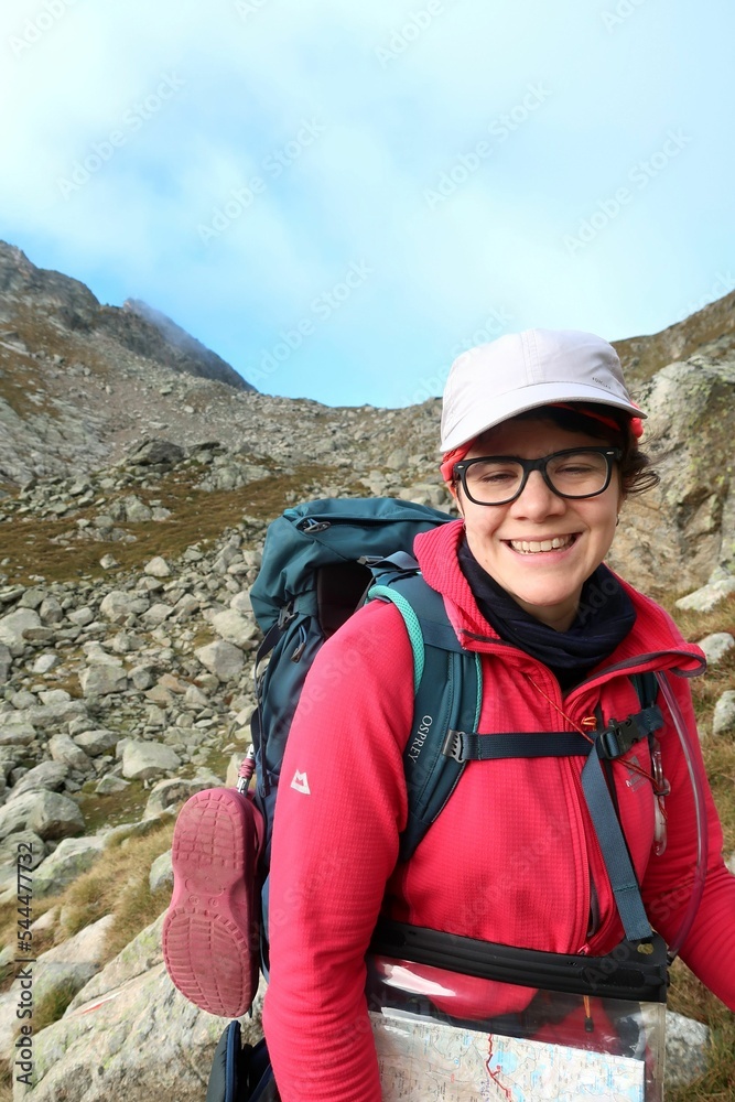 Fototapeta premium Pyrenees, Carros de Foc hiking tour. A week long hike from hut to hut on a natural scenery with lakes, mountains and amazing flora and fauna. 