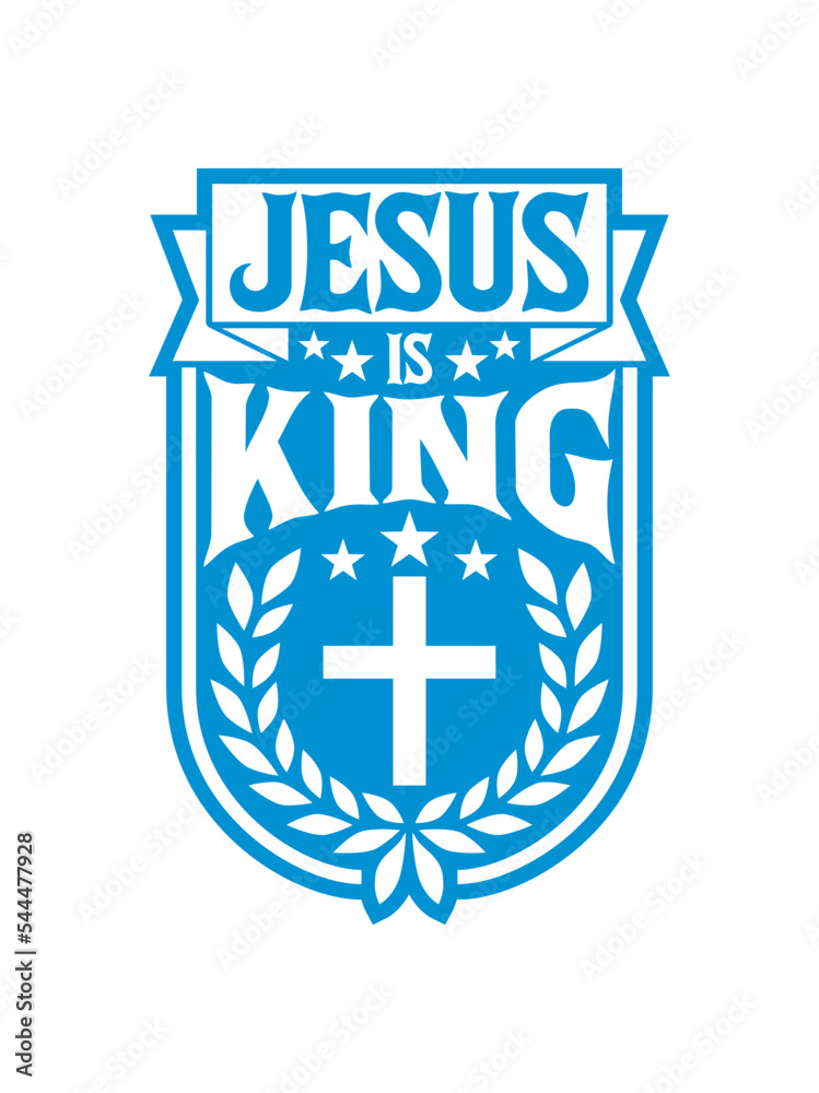 Naklejka premium jesus is king Zitat 