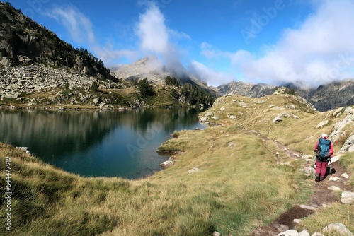 Pyrenees, Carros de Foc hiking tour. A week long hike from hut to hut on a natural scenery with lakes, mountains and amazing flora and fauna.
