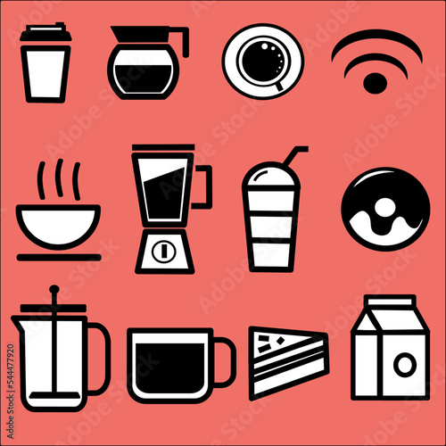 set of icons coffee