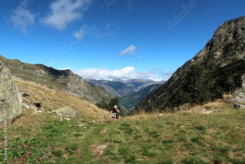 Pyrenees, Carros de Foc hiking tour. A week long hike from hut to hut on a natural scenery with lakes, mountains and amazing flora and fauna.
