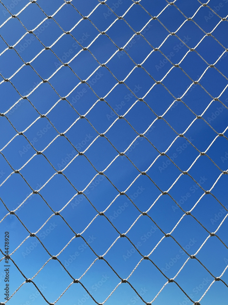 protection net for cats and blue sky in the background protection net for cats and blue sky in the background