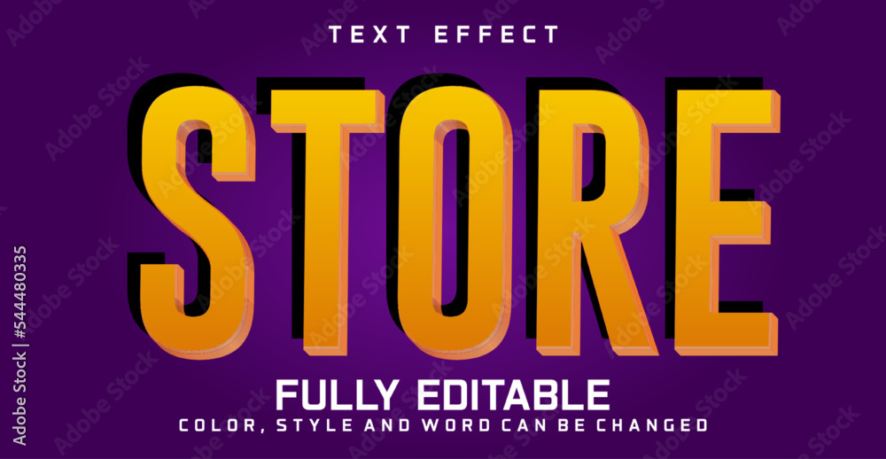 Editable Store text style effect