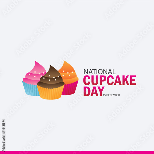 Vector Illustration of National Cupcake Day. Simple and Elegant Design