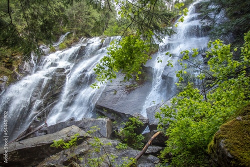 Waterfall on the way to Serene Lake, Washington State, Seattle © olhakibec