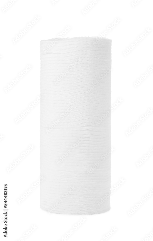 Stack of soft clean cotton pads isolated on white Stack of soft clean cotton pads isolated on white