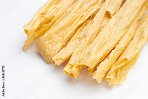 Bean threads or dried bean curd sticks photo