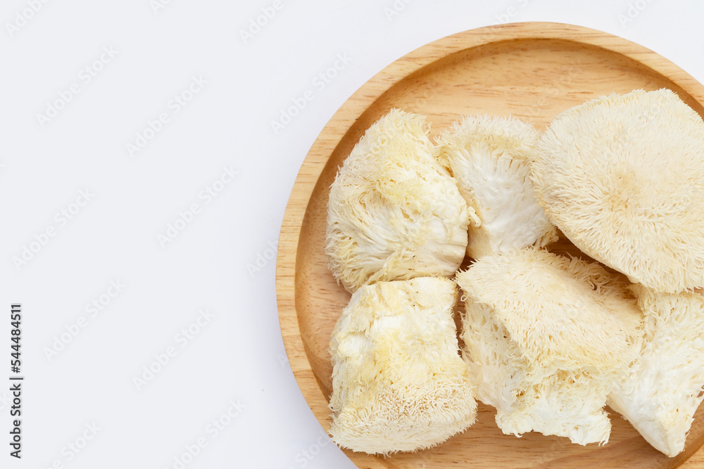 Fresh rare lion's mane mushroom Fresh rare lion's mane mushroom