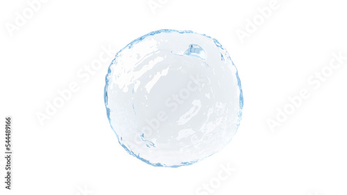球体にたまる水の画像素材。背景透過（PNG）