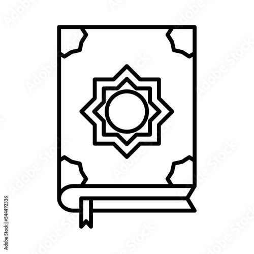 Quran muslims holy book icon