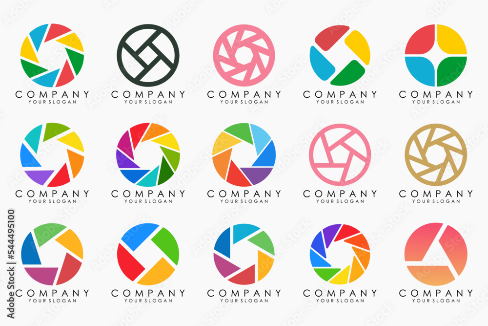 creative lens and camera logo icon set. Icons of photography, image, photo gallery and photo camera. creative lens and camera logo icon set. Icons of photography, image, photo gallery and photo camera.