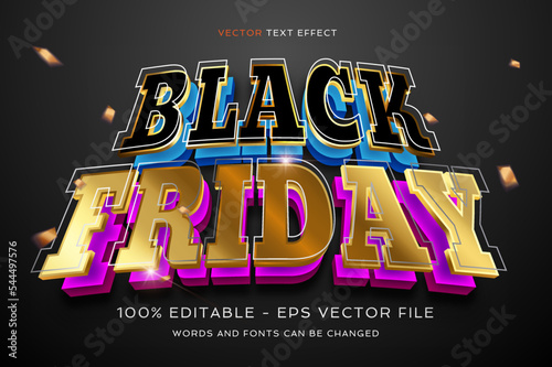 Black Friday text effect  editable