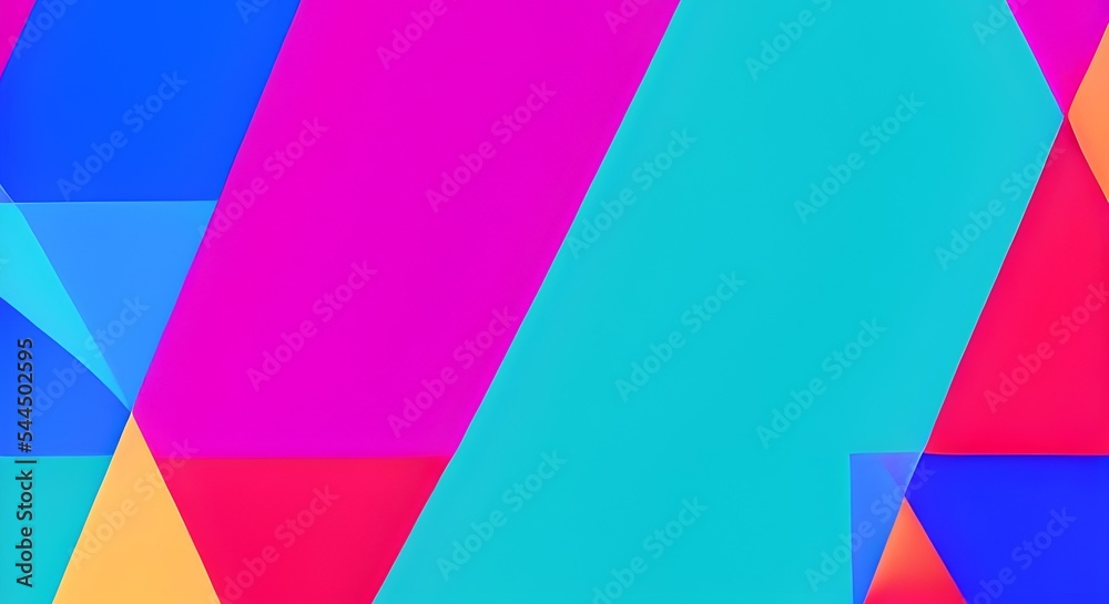 illustration of geometric and angled shapes, colorful abstract background with geometric elements,
