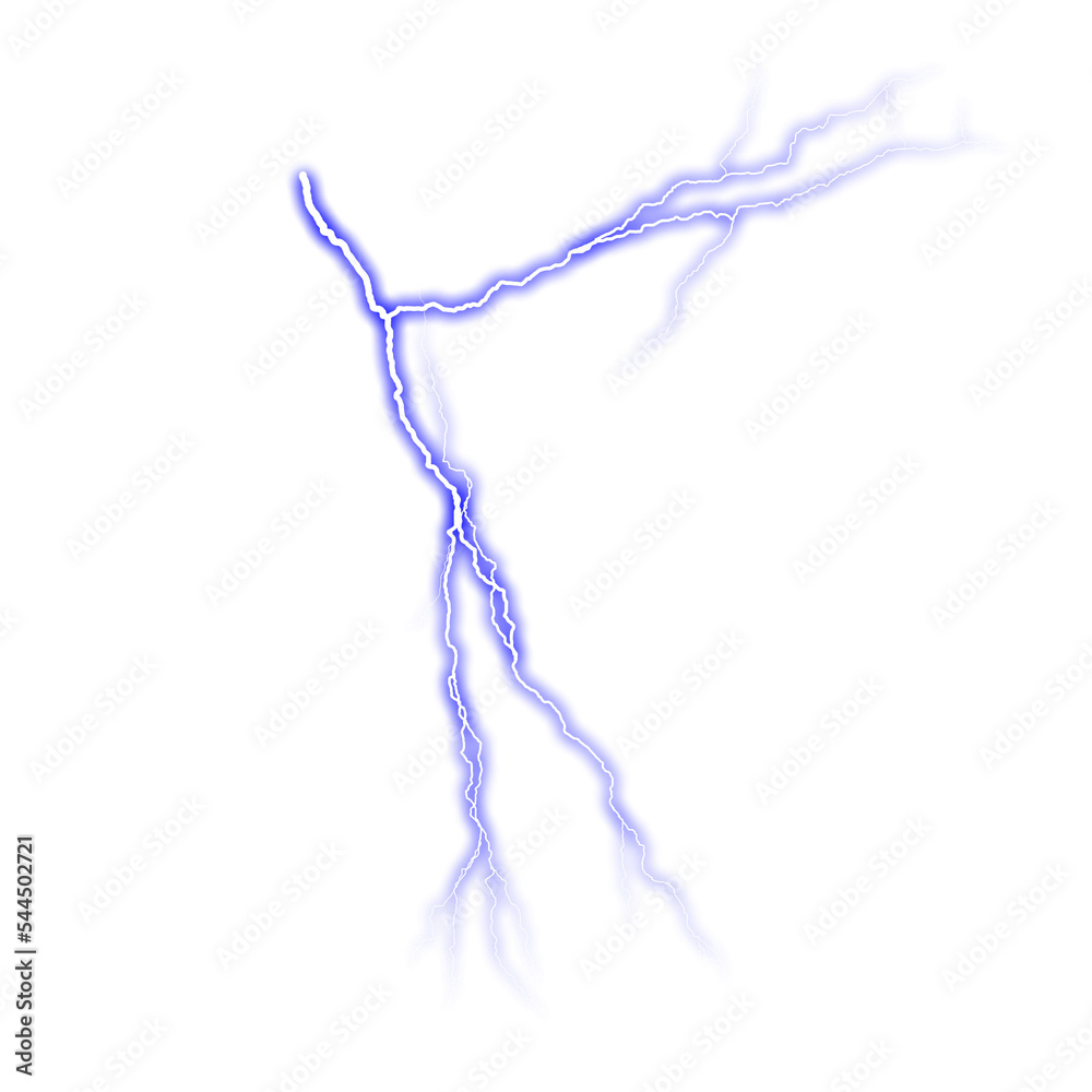 Element Blue Lightning flash Thunderbolt isolated PNG