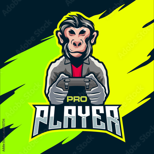 Monkey beast 2 mascot esport logo