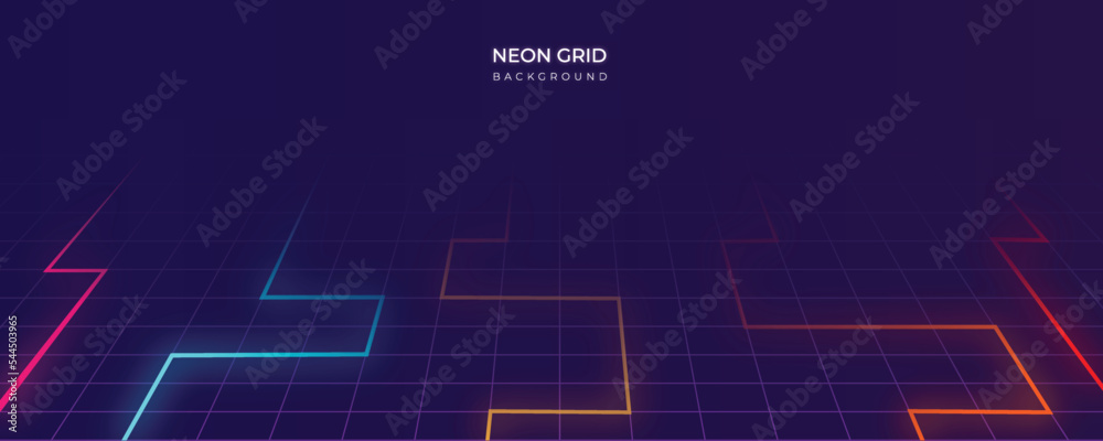 Neon grid background