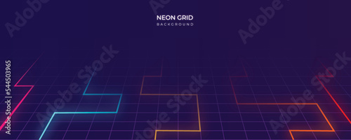 Neon grid background