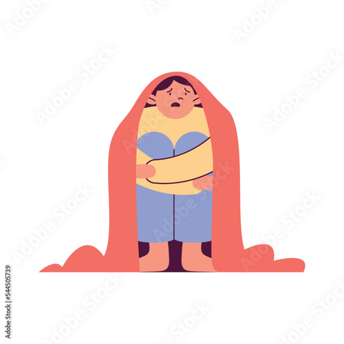 man with panic mood