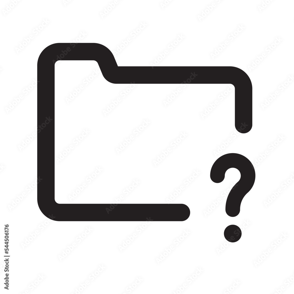Folder Icon with Outilne Style Folder Icon with Outilne Style