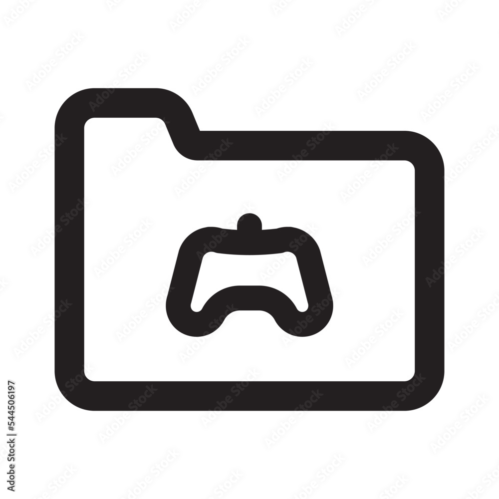 Folder Icon with Outilne Style Folder Icon with Outilne Style