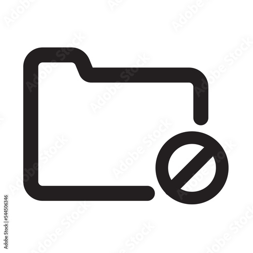 Folder Icon with Outilne Style