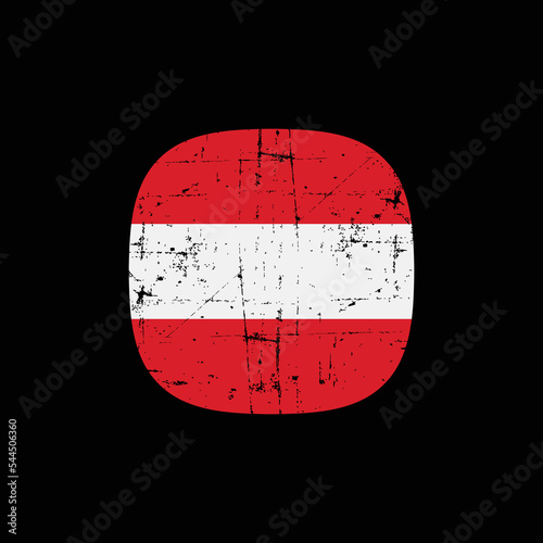 Austria flag grunge scratched printable icon vector