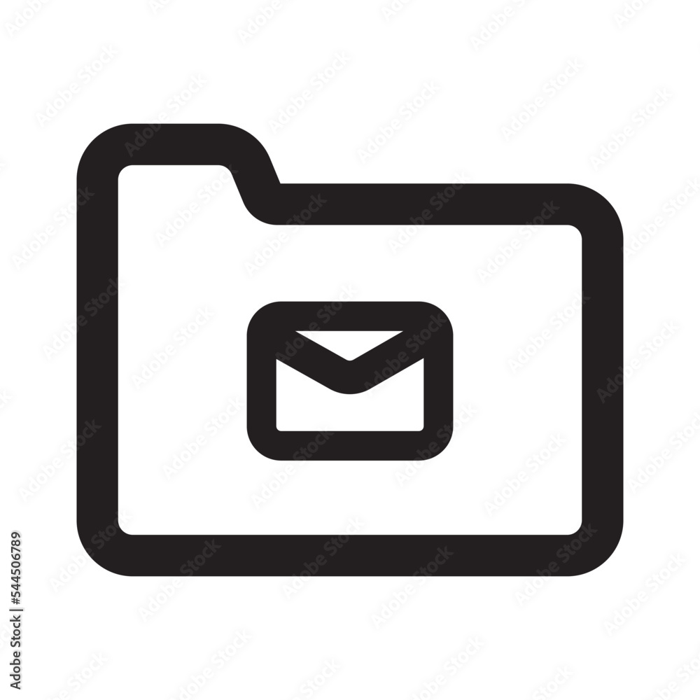 Folder Icon with Outilne Style Folder Icon with Outilne Style