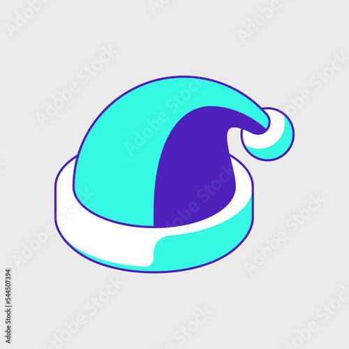 Santa Hat isometric vector icon illustration