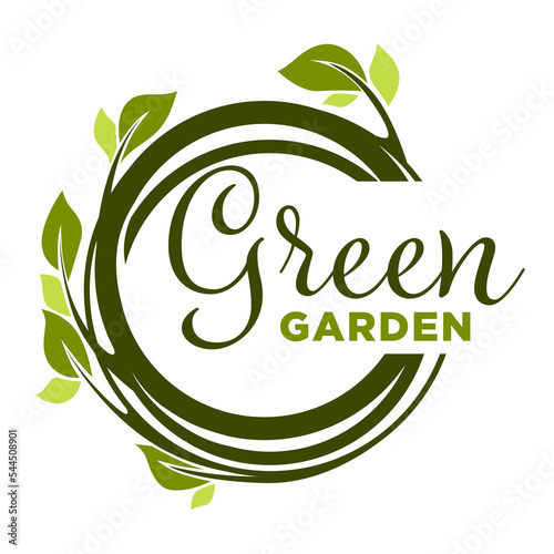 Green garden isolated icons home gardening tools and plants vector