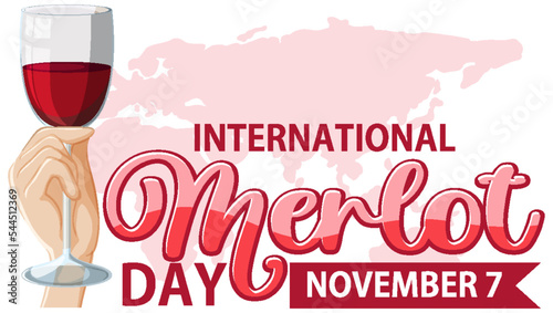 International merlot day poster design