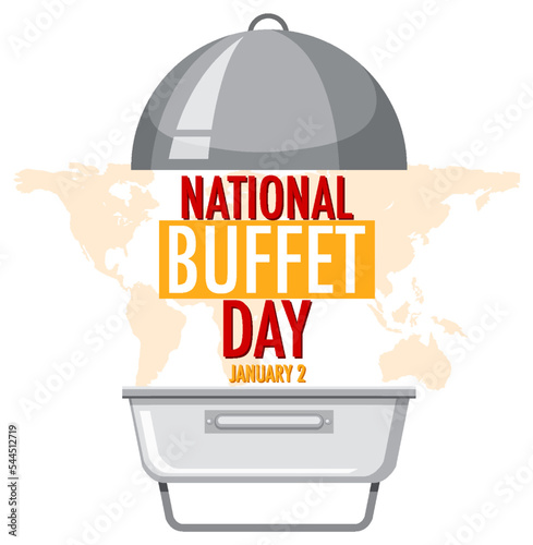 National Buffet Day Text Banner Design