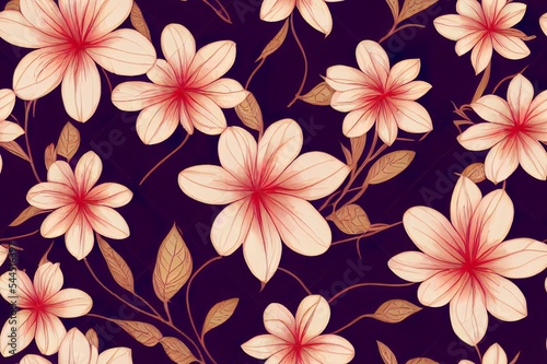 Classic Popular Flower Seamless pattern background For easy making seamless pattern use it for filling any contours © AkuAku