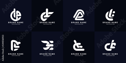 Collection letter DE or ED monogram logo design