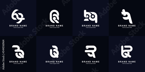 Collection letter BQ or QB monogram logo design