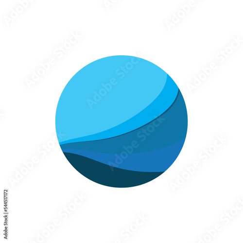 Circle waves background vector image design