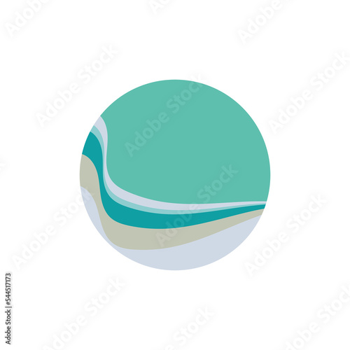 Circle waves background vector image design