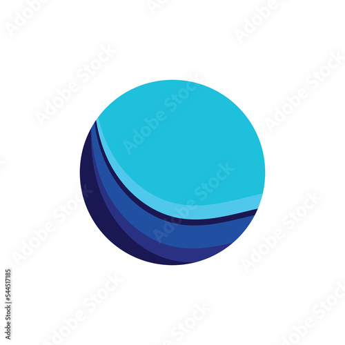 Circle waves background vector image design