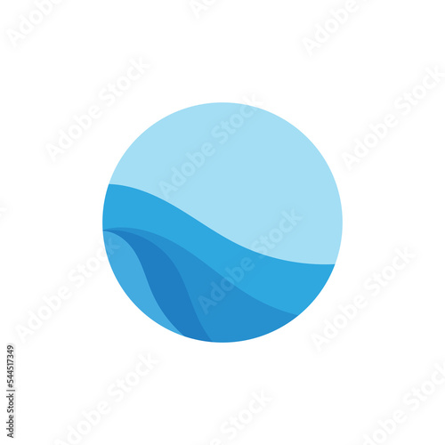 Circle waves background vector image design