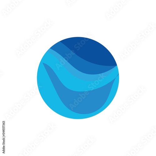 Circle waves background vector image design