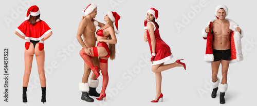 Set of sexy young people on...