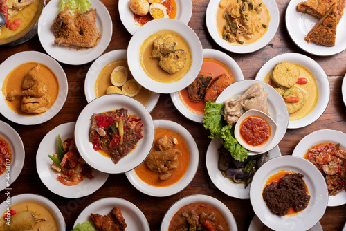 A variety of Minangkabau food, Indonesia