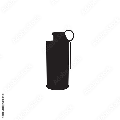 Smoke grenade silhouette