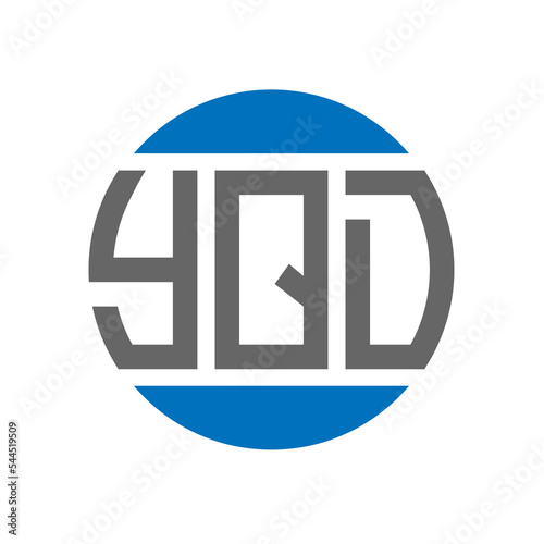 YQD letter logo design on white background. YQD creative initials circle logo concept. YQD letter design.
