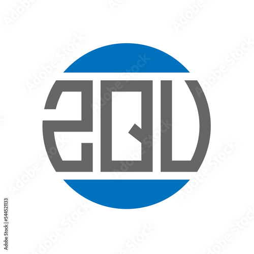 ZQV letter logo design on white background. ZQV creative initials circle logo concept. ZQV letter design.