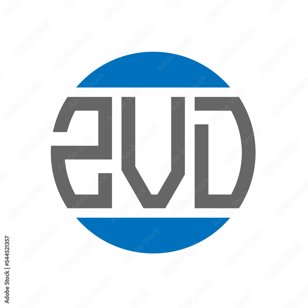 ZVD letter logo design on white background. ZVD creative initials circle logo concept. ZVD letter design.