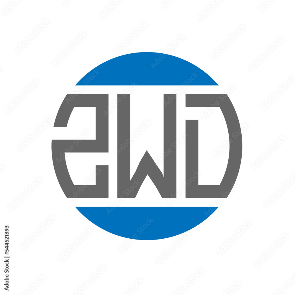 ZWD letter logo design on white background. ZWD creative initials circle logo concept. ZWD letter design. ZWD letter logo design on white background. ZWD creative initials circle logo concept. ZWD letter design.