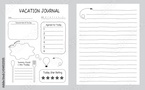 Vacation planner design concept for  world trips, tours, and travel plans, kids trip planner